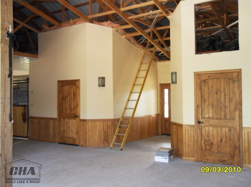 Drywall and wood